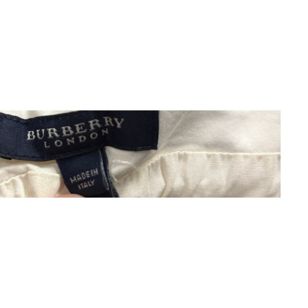 Burberry White Cotton Halter Dress Ruffle Hem Summer Bridal - Vintage Read - Picture 2 of 9